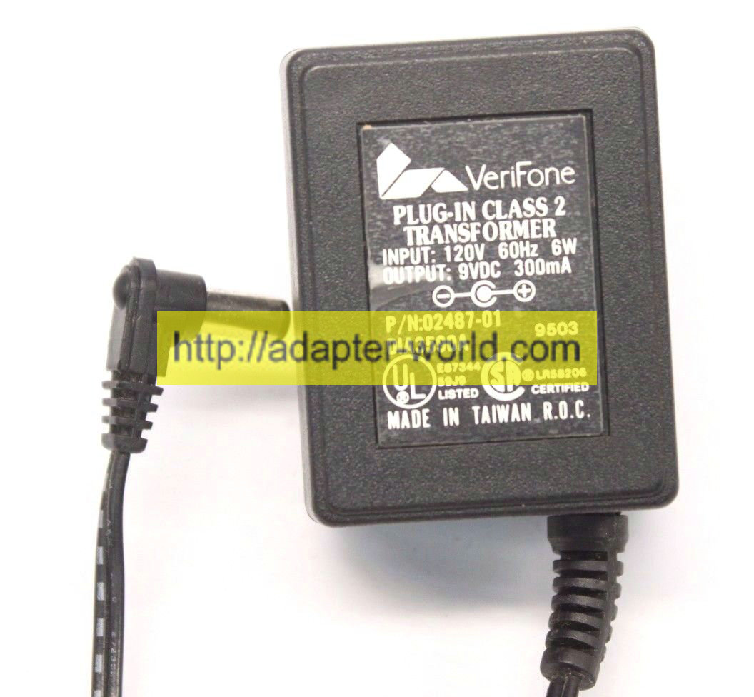 *100% Brand NEW* Verifone Charger Output 9V 300mA 02487-01 AC DC Class 2 Power Supply Adapter Free shipping!